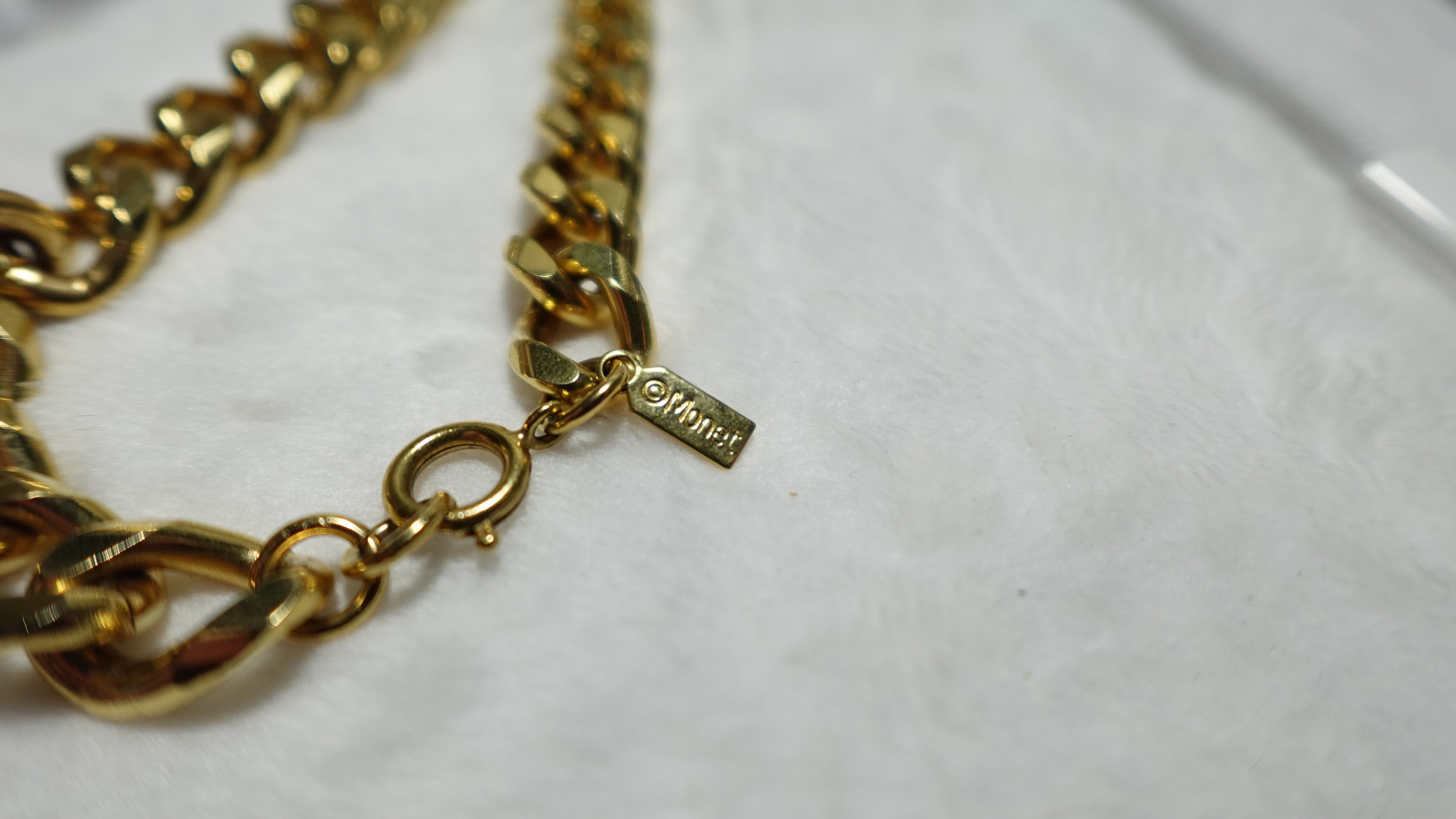 Vintage Monet Gold Tone 25 inch Chain Necklace