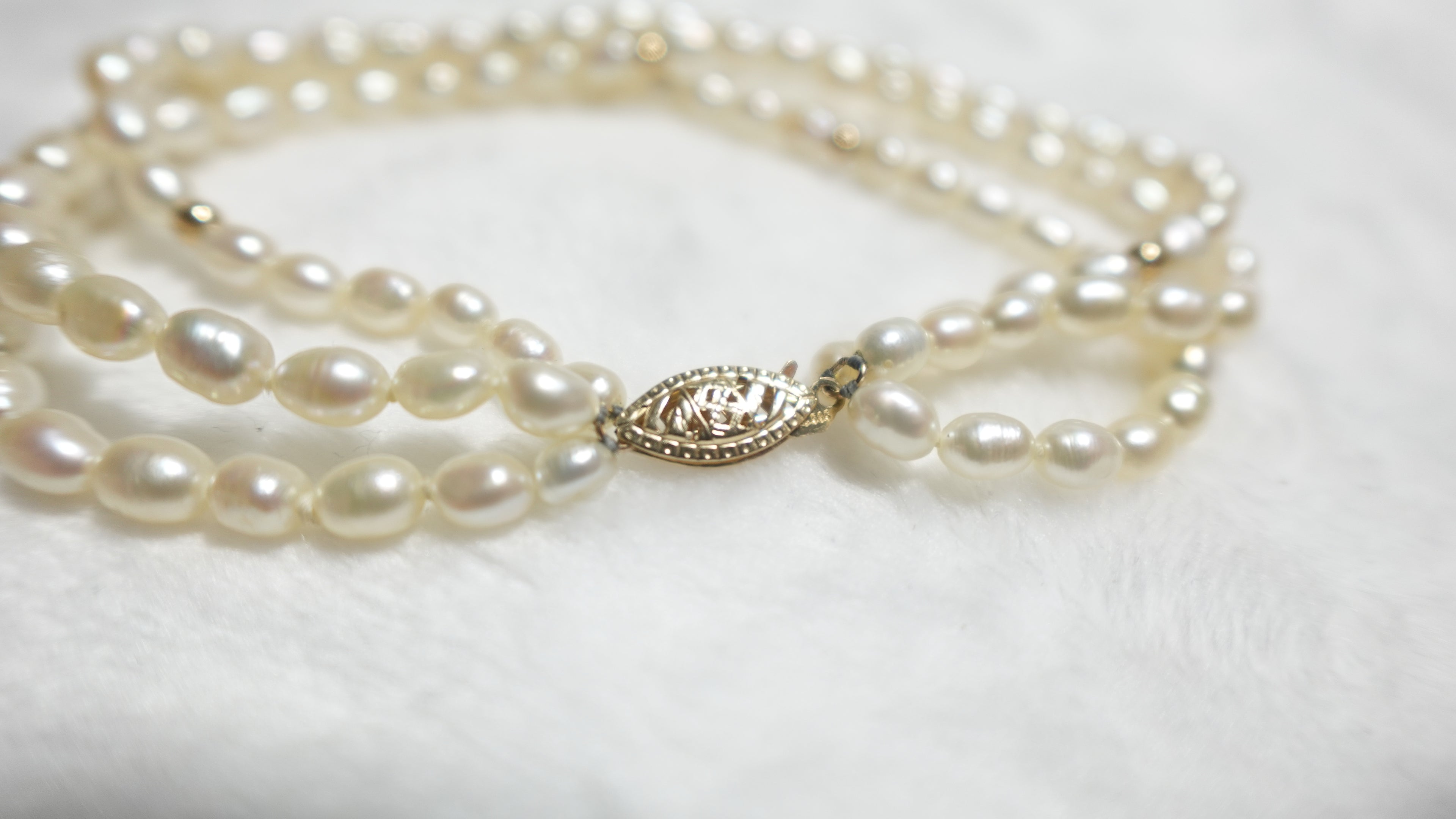 Vintage 14K Gold, IPS Pearl 8" Bracelet