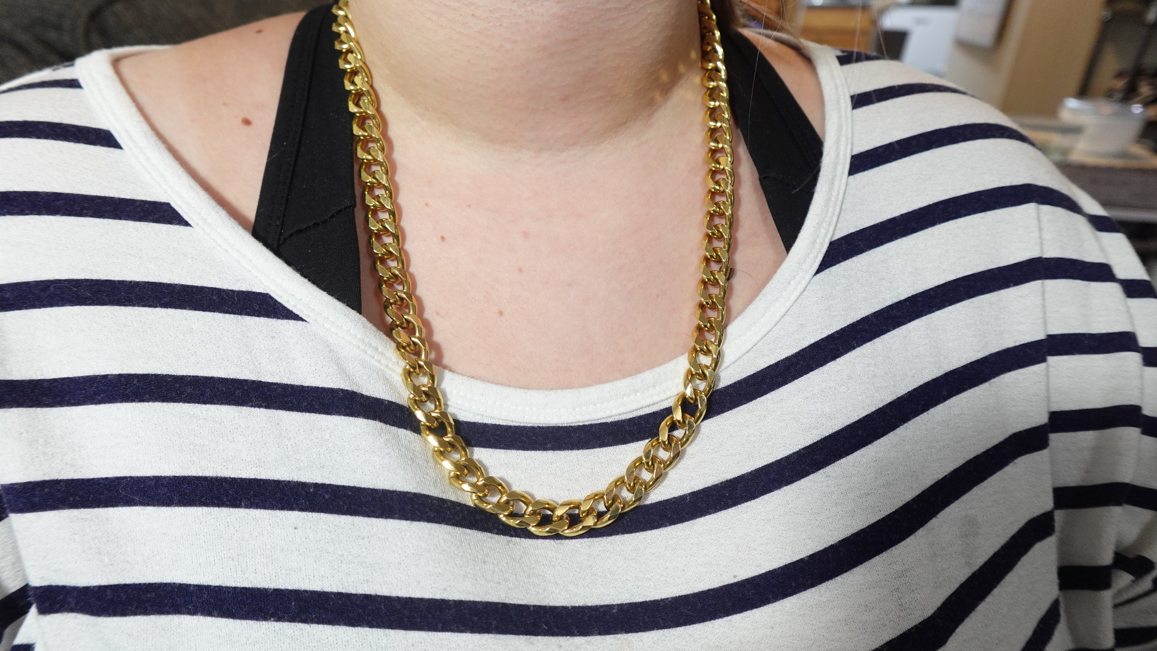 Vintage Monet Gold Tone 25 inch Chain Necklace