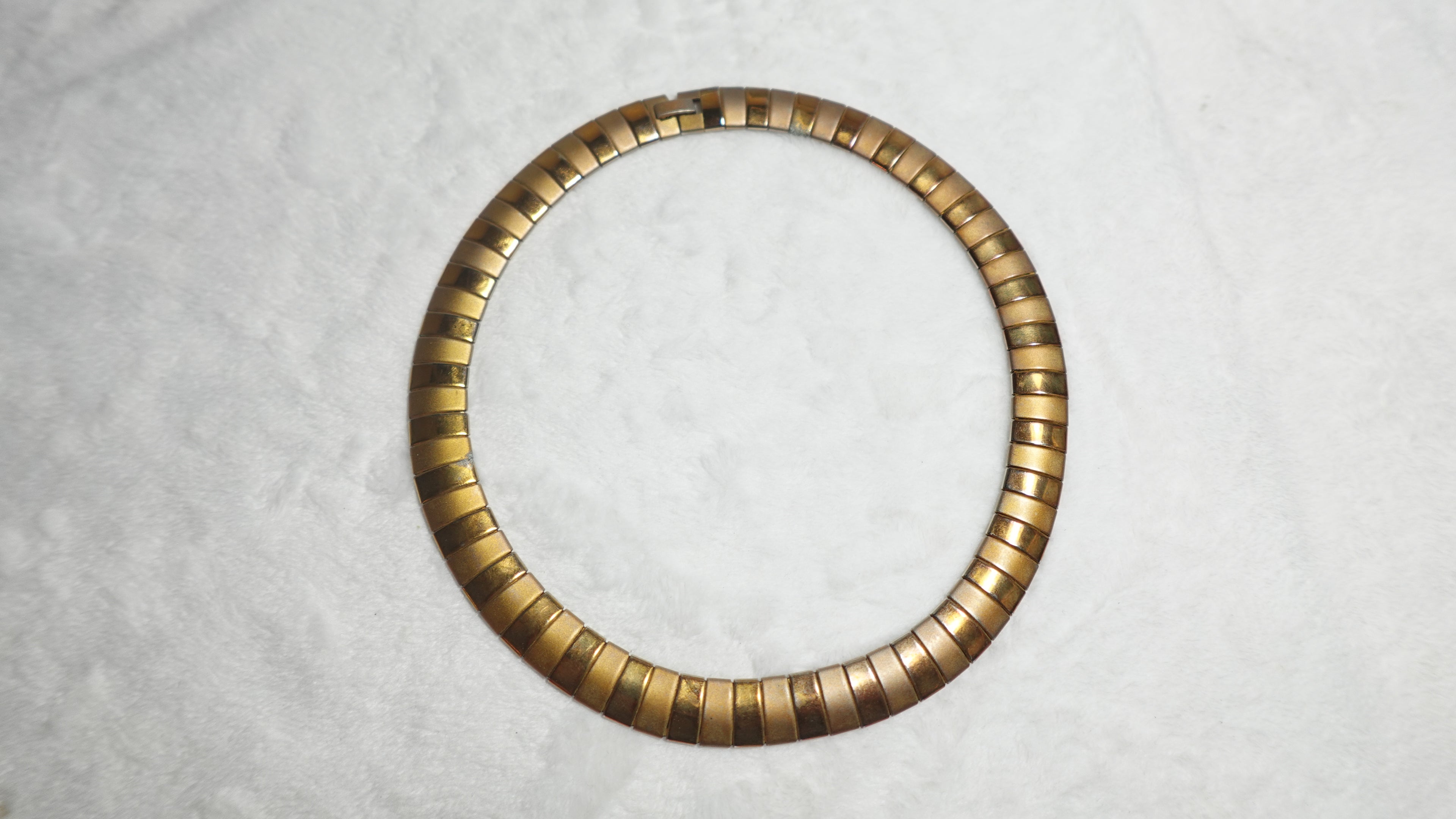 Vintage Gold Tone Multi-Color Choker Necklace