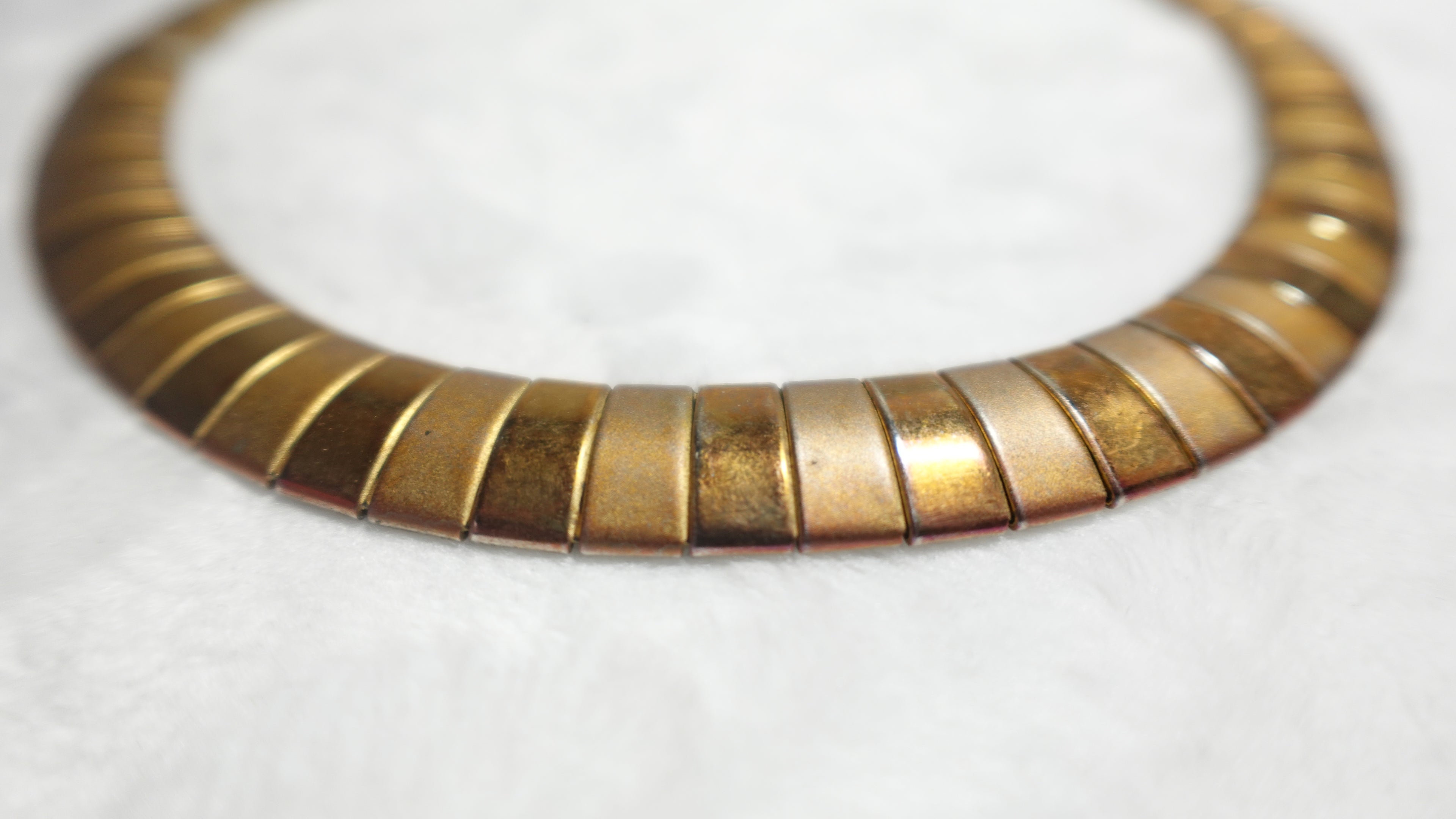 Vintage Gold Tone Multi-Color Choker Necklace