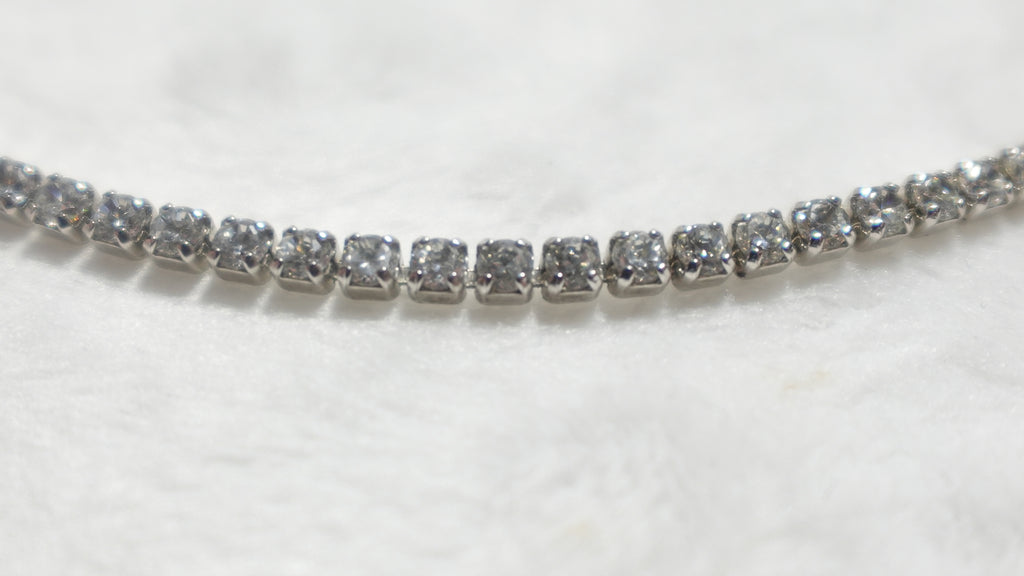 Silver Tone Rhinestone Bolo Necklace