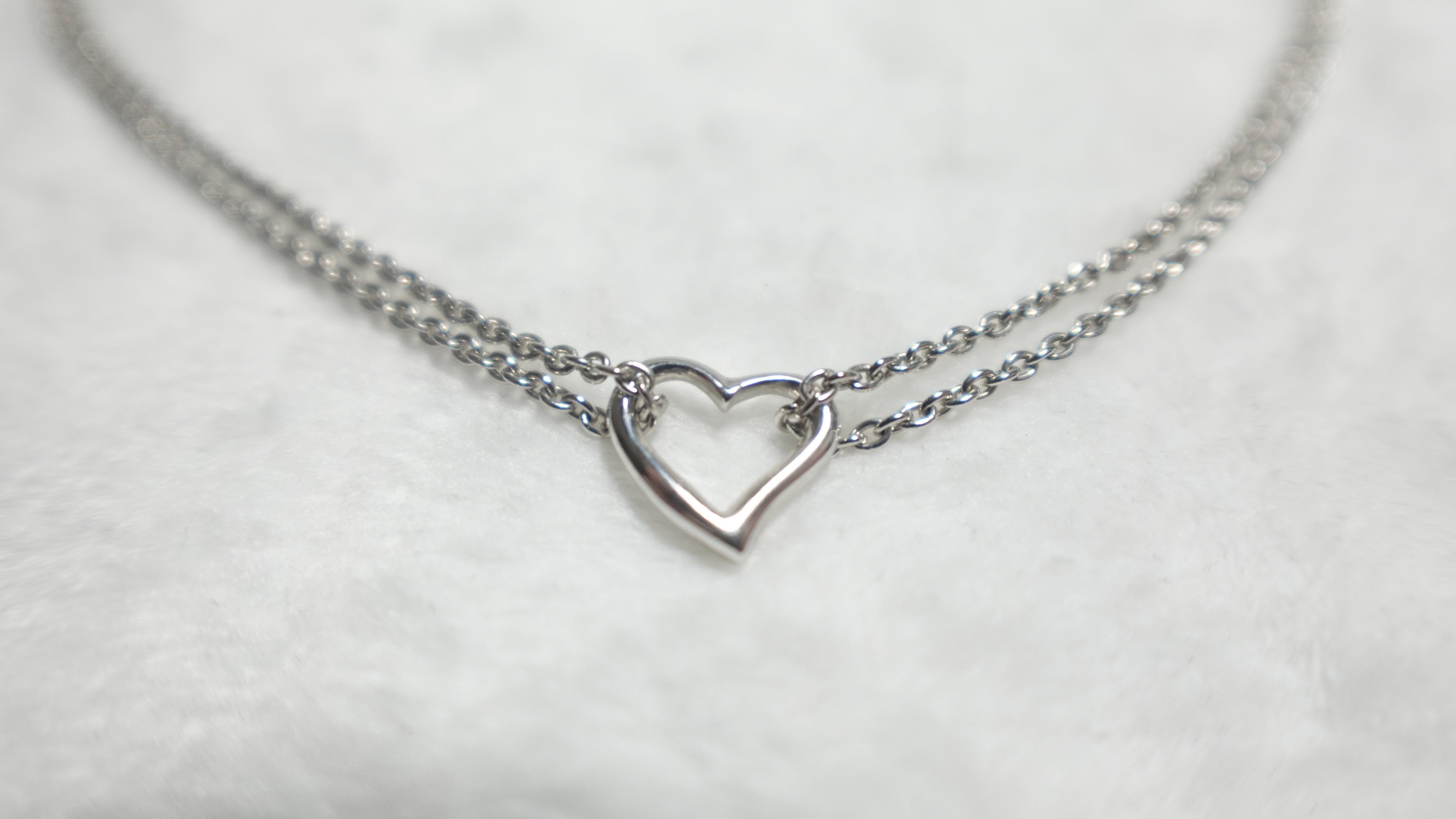 Sterling Silver Multi-Chain Heart Necklace