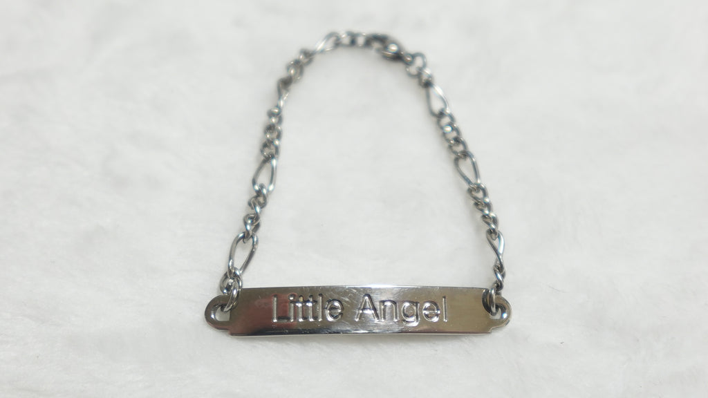 Vintage Speidel Stainless Steel Children's Bracelet "Little Angel"