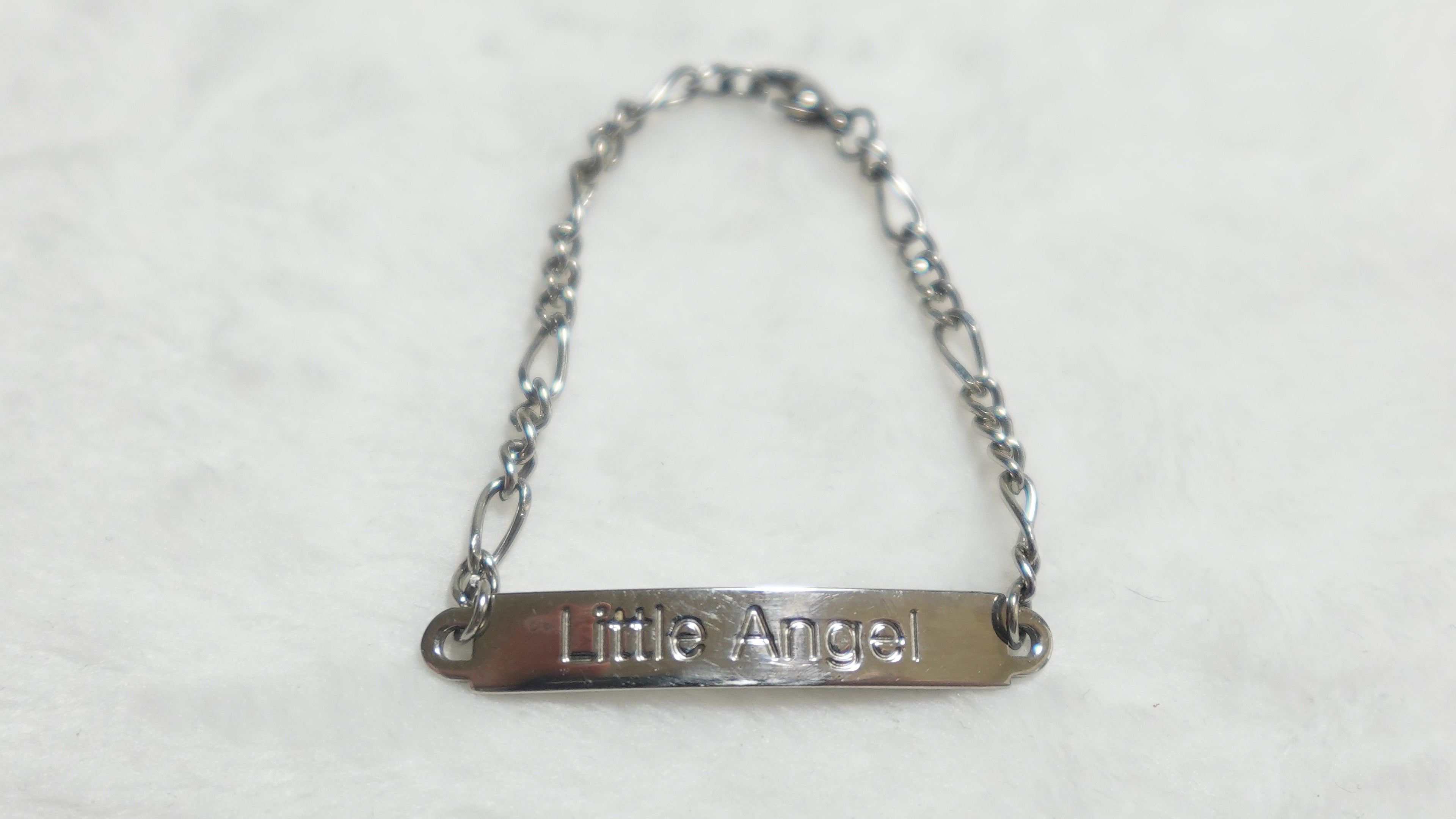 Vintage Speidel Stainless Steel Children's Bracelet "Little Angel"