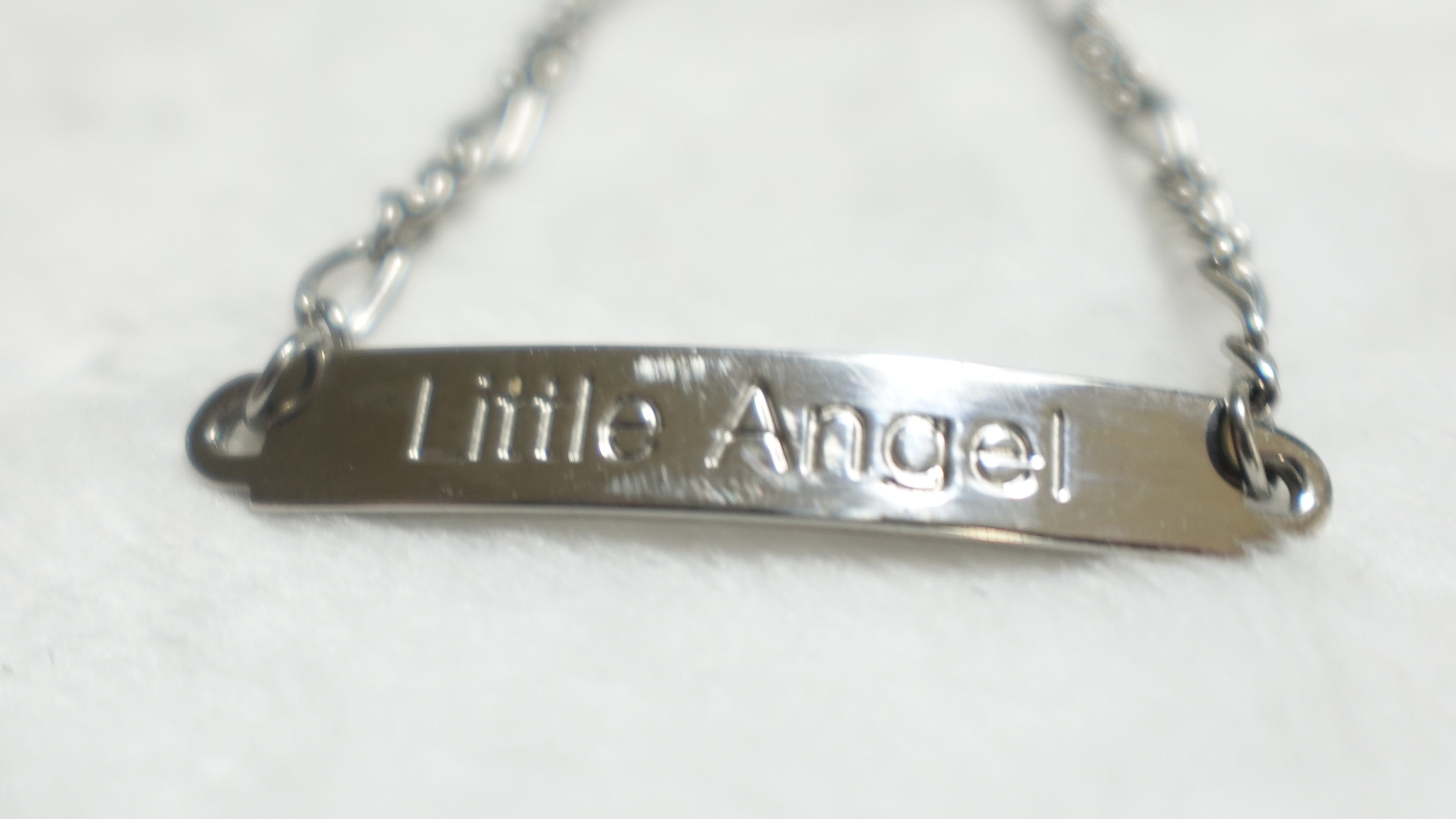 Vintage Speidel Stainless Steel Children's Bracelet "Little Angel"