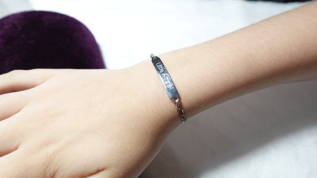 Vintage Speidel Stainless Steel Children's Bracelet "Little Angel"