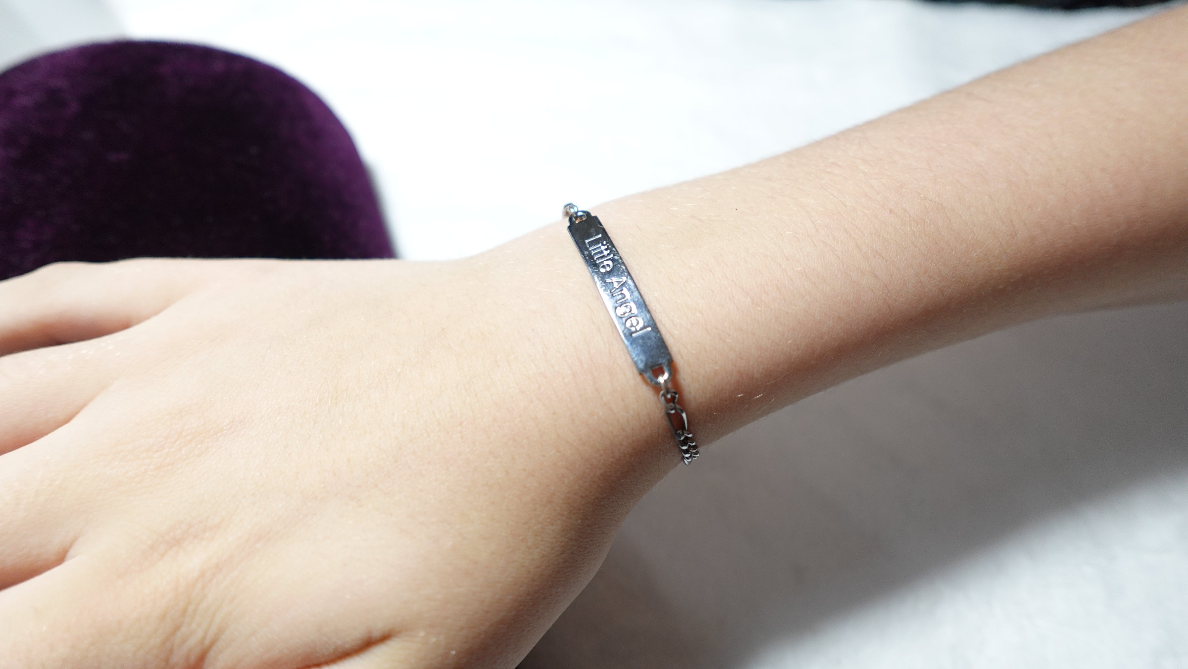 Vintage Speidel Stainless Steel Children's Bracelet "Little Angel"