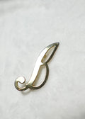Vintage Gold Tone Uppercase Letter B Pin
