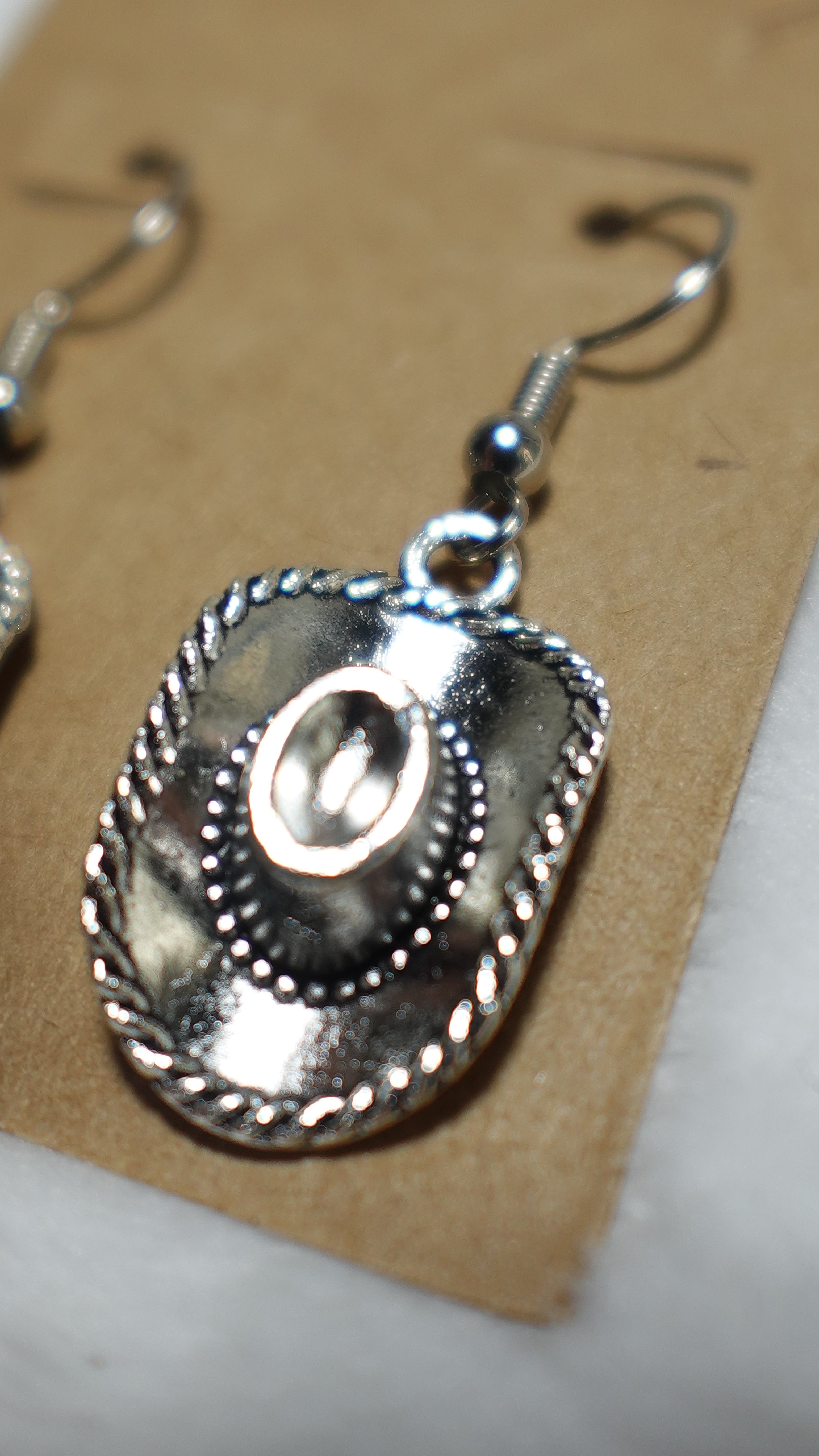 Cowboy hat earrings