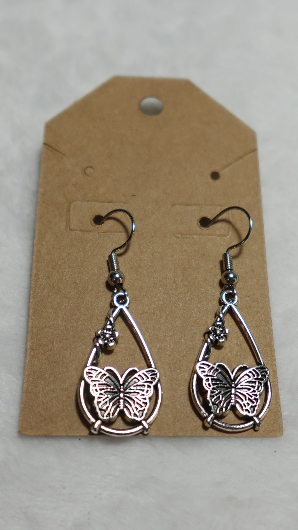 Teardrop butterfly earrings