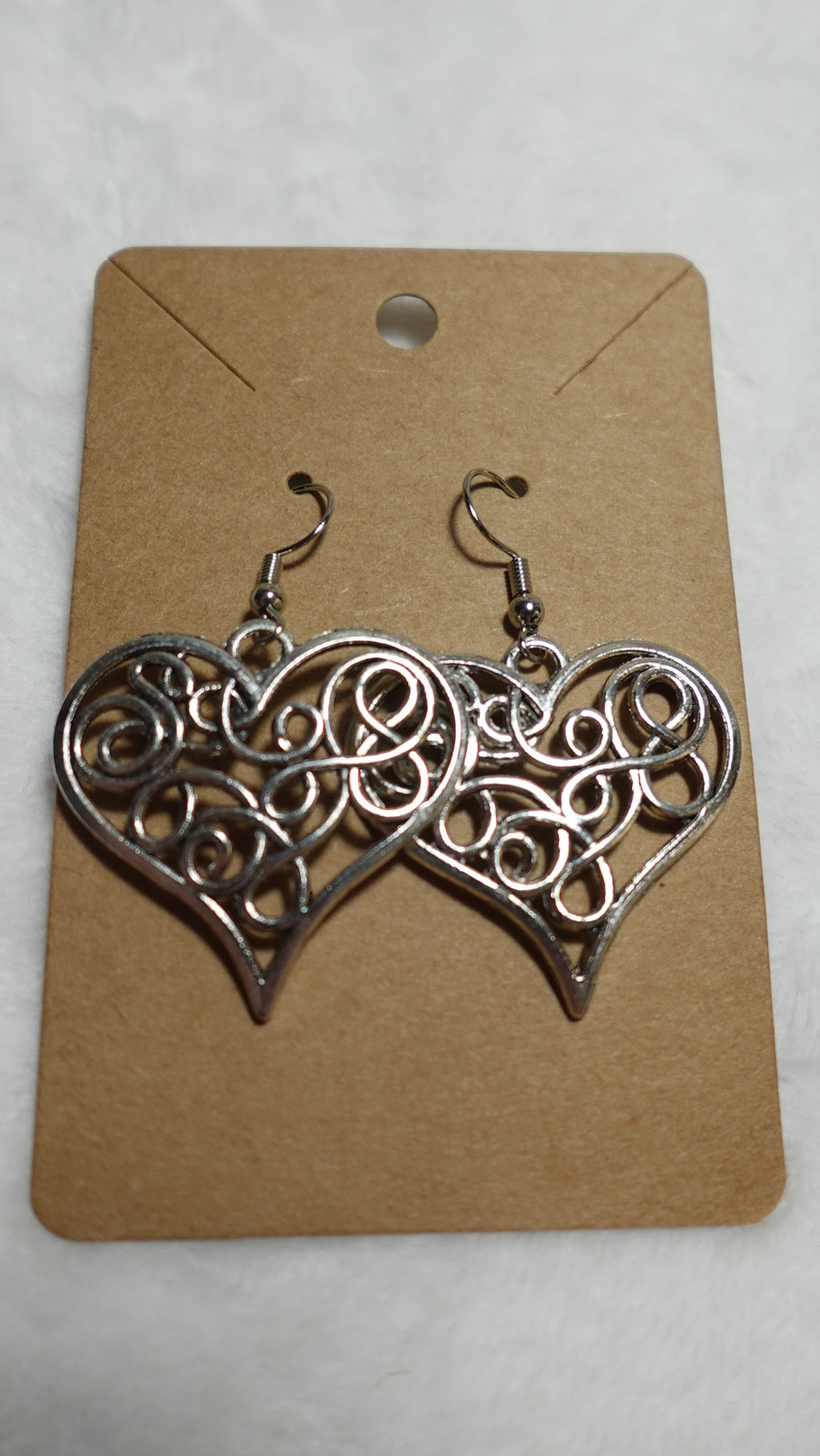 Twisted heart earrings