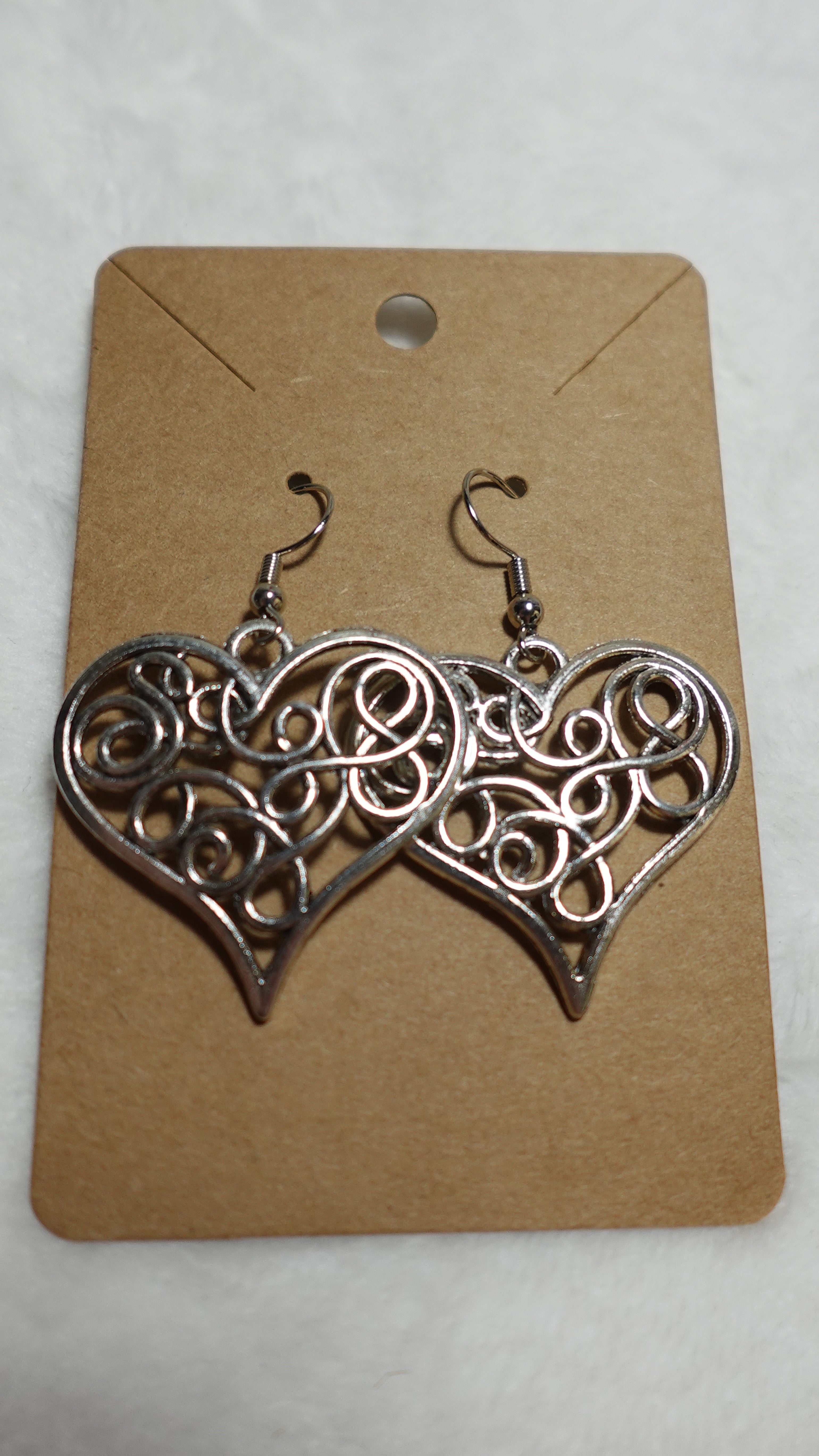 Twisted heart earrings