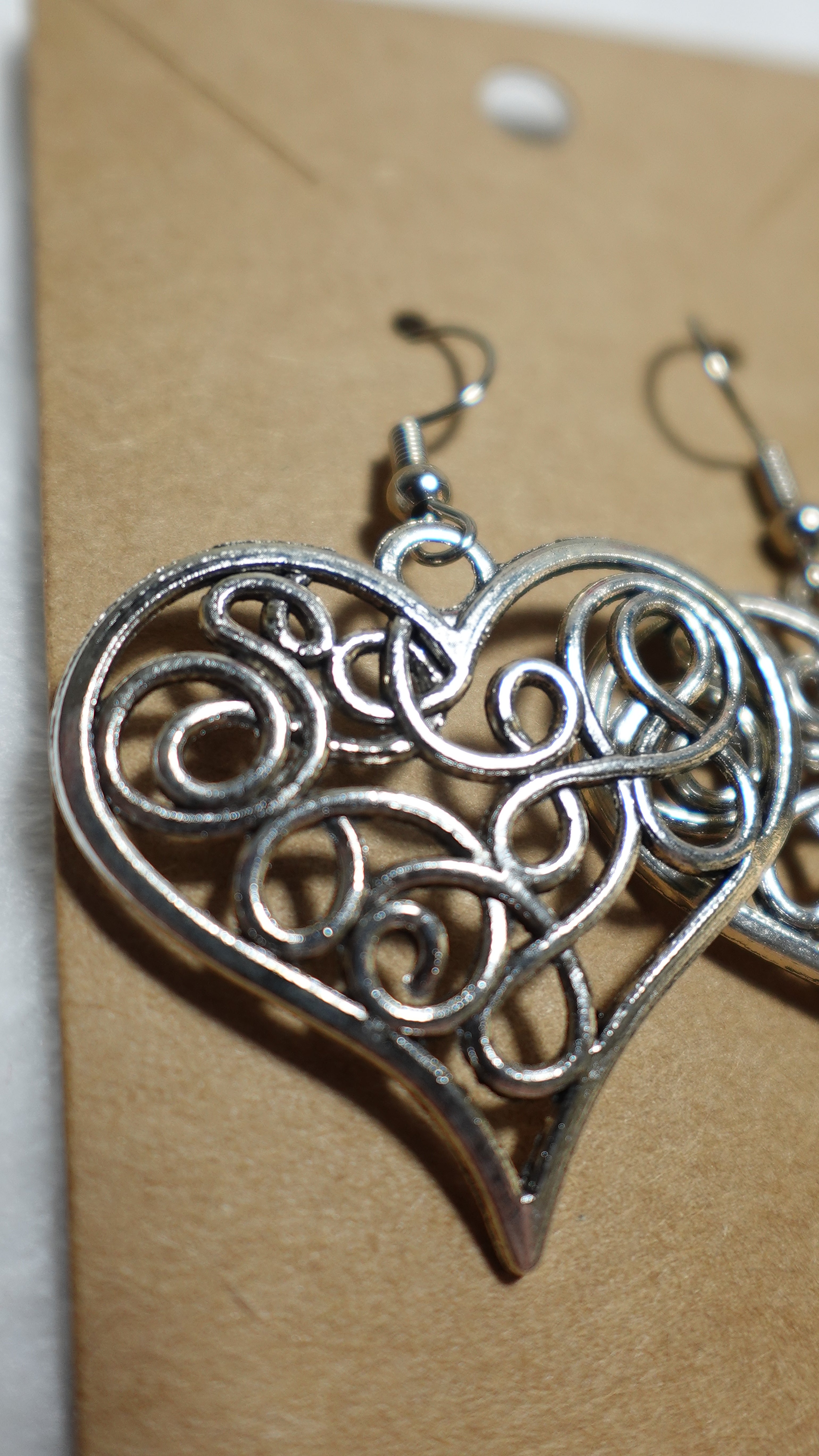 Twisted heart earrings