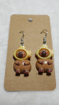 Capibara with hats earrings