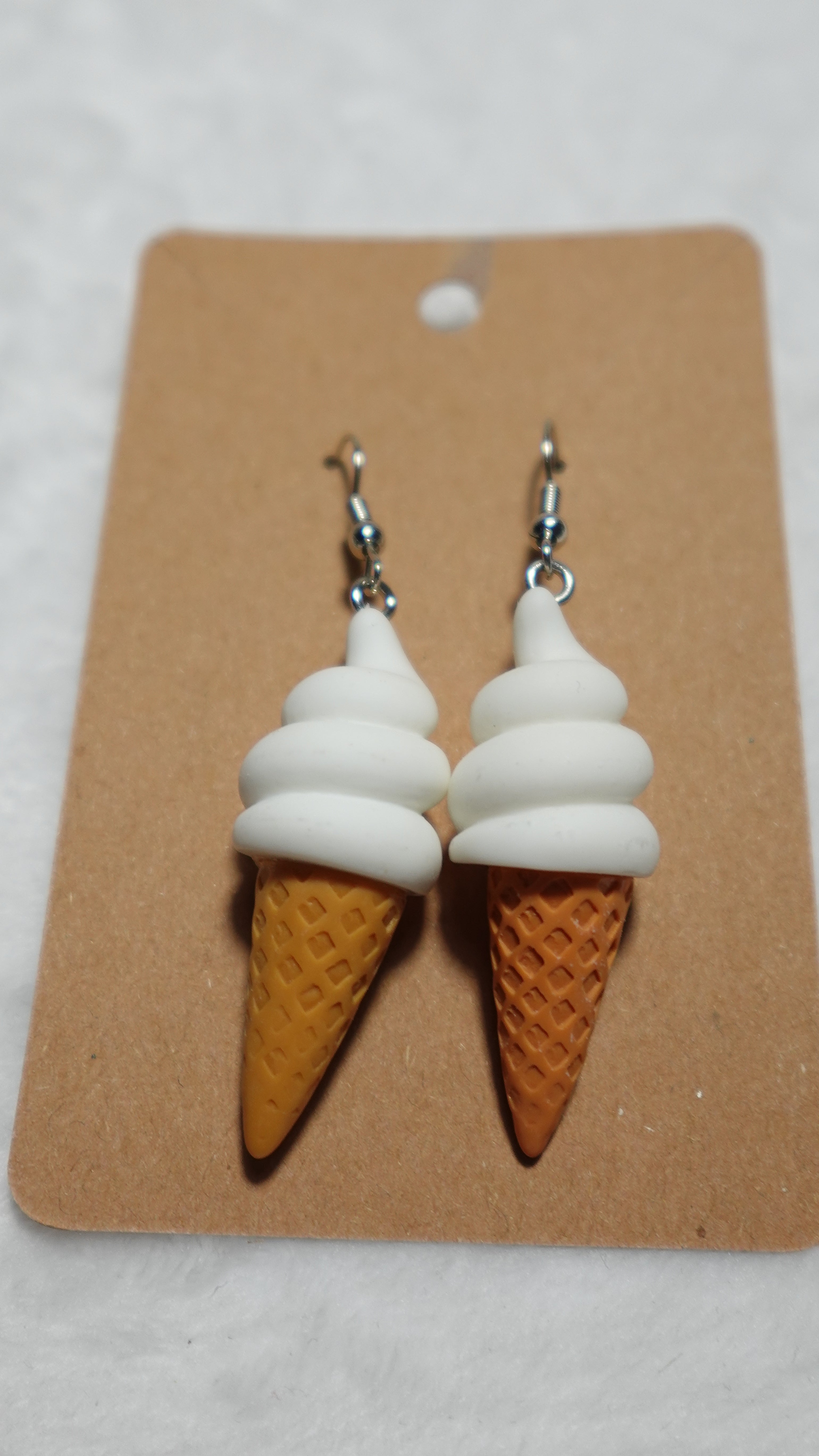 Ice cream cone earrings