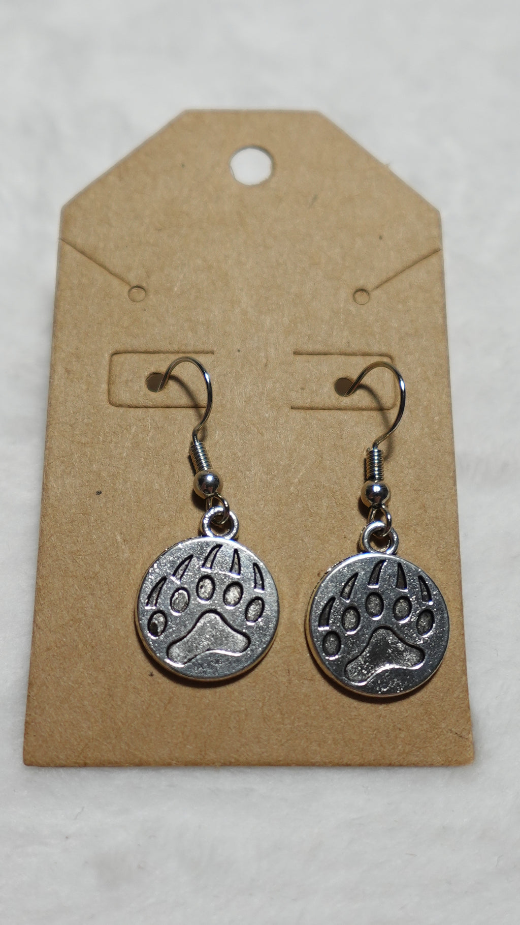 Bear paw print earrings